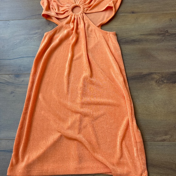 Orange cut out mini dress - Picture 2 of 2